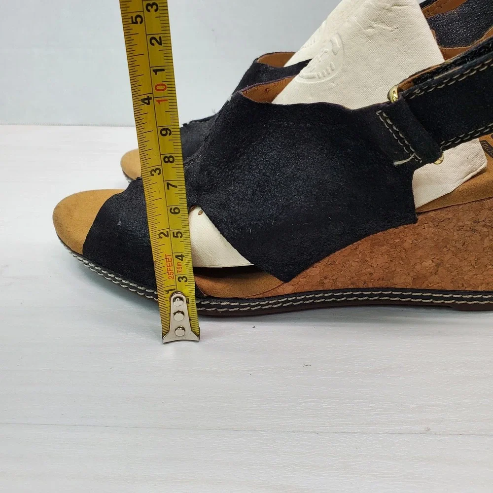 Collection By Clarks Cushion Soft Summer Sandals Size 9 Black Leather Fast Ship‎